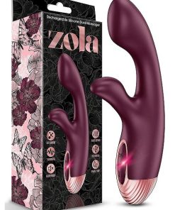 ZOLA RECHARGEABLE SILICONE WARMING DUAL MASSAGER - 3
