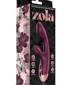 ZOLA RECHARGEABLE SILICONE WARMING DUAL MASSAGER - 1