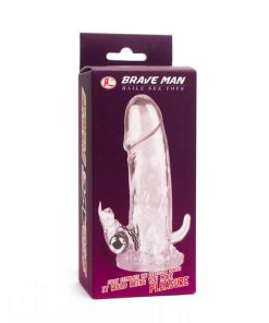 Brave Man Penis Sleeve With Bullet Clear 2